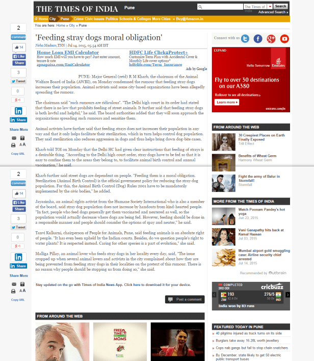 Feeding stray dogs moral obligation